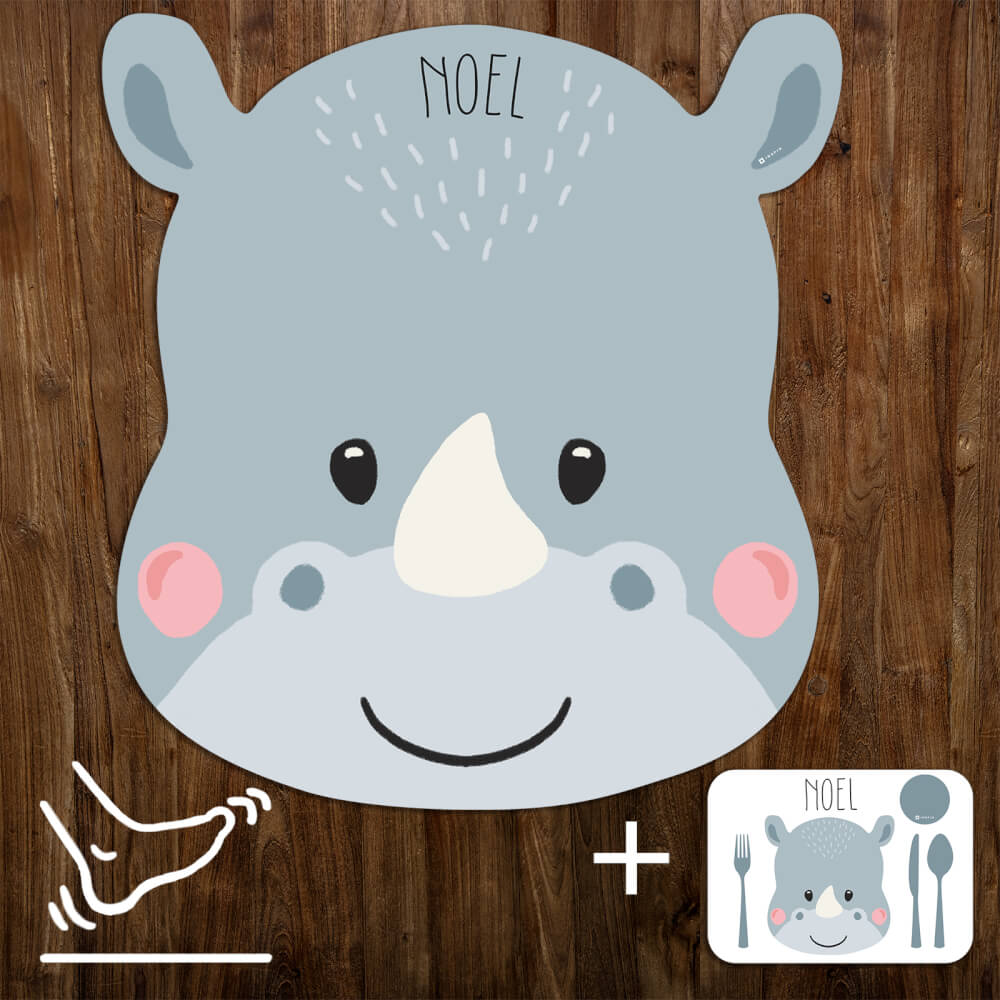 Børnegulvtæppe INSPIO – næsehorn